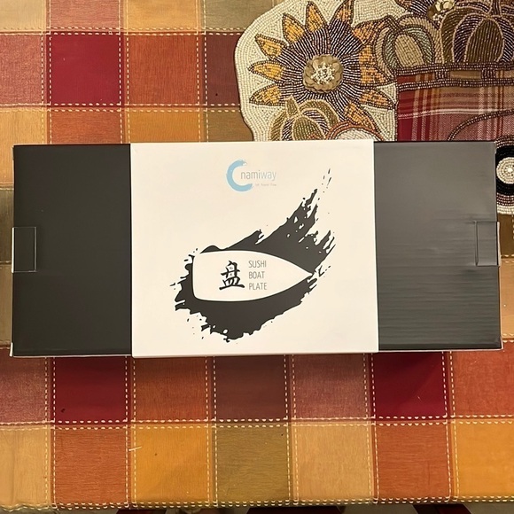 Brand New Sushi Boat Plates Set of 2 Elegant Serving Trays Top Dishwasher Safe - Picture 11 of 14